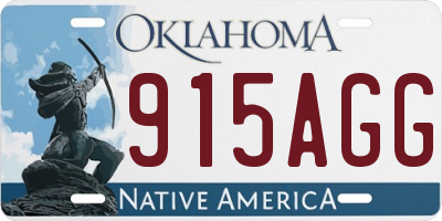 OK license plate 915AGG