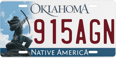 OK license plate 915AGN
