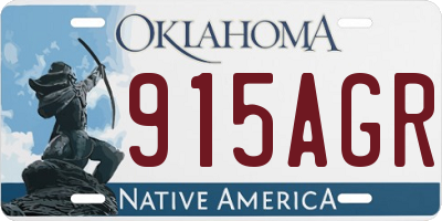 OK license plate 915AGR