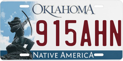 OK license plate 915AHN