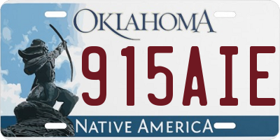 OK license plate 915AIE
