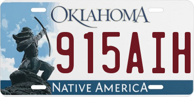 OK license plate 915AIH