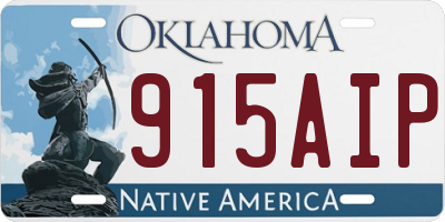 OK license plate 915AIP