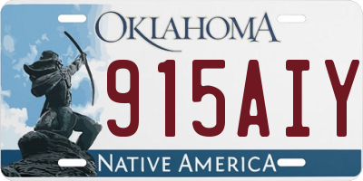 OK license plate 915AIY