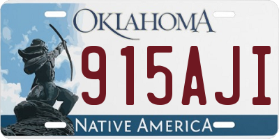 OK license plate 915AJI