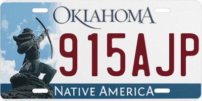 OK license plate 915AJP