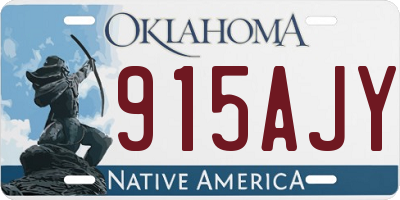 OK license plate 915AJY