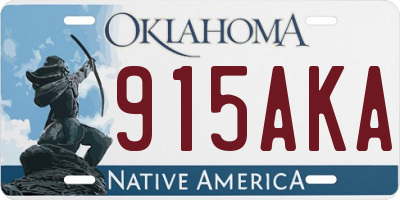 OK license plate 915AKA