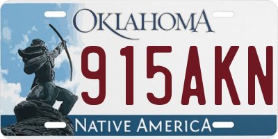 OK license plate 915AKN