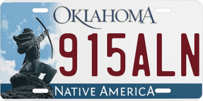 OK license plate 915ALN