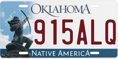 OK license plate 915ALQ