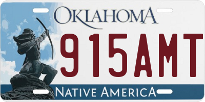 OK license plate 915AMT