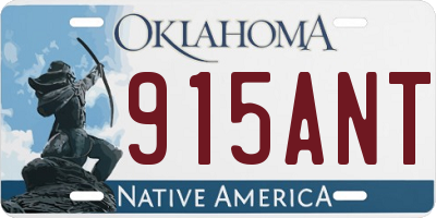 OK license plate 915ANT