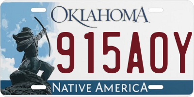 OK license plate 915AOY