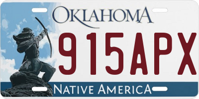 OK license plate 915APX