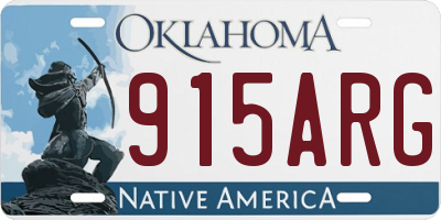 OK license plate 915ARG