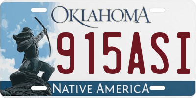 OK license plate 915ASI
