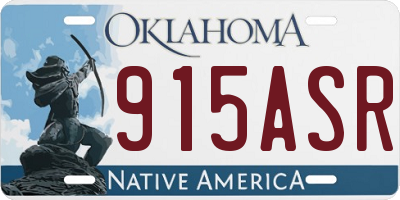OK license plate 915ASR