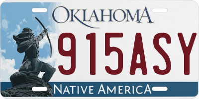 OK license plate 915ASY