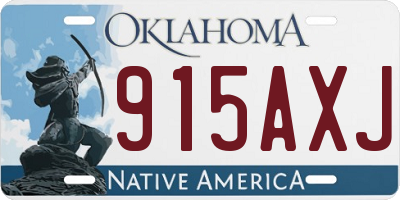 OK license plate 915AXJ
