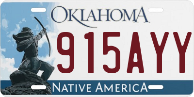 OK license plate 915AYY