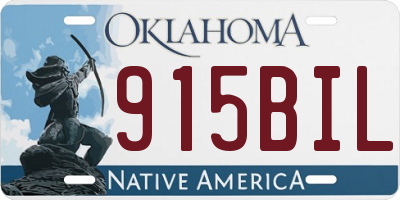 OK license plate 915BIL