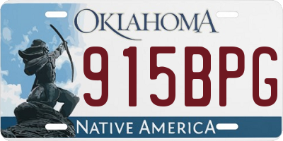 OK license plate 915BPG