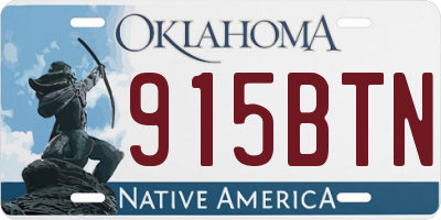 OK license plate 915BTN