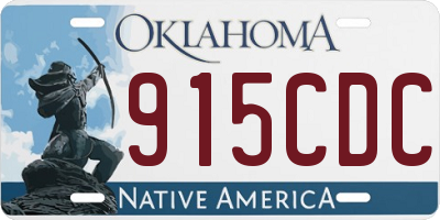 OK license plate 915CDC