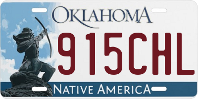 OK license plate 915CHL
