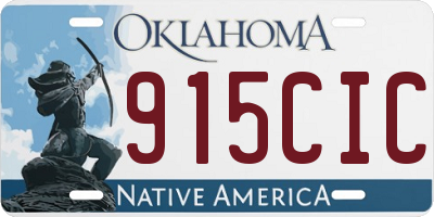 OK license plate 915CIC