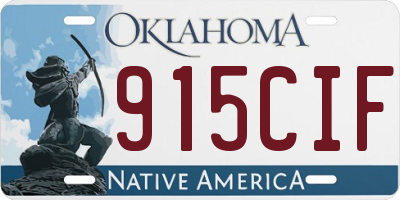OK license plate 915CIF