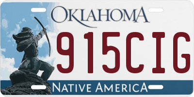 OK license plate 915CIG