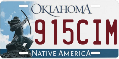 OK license plate 915CIM