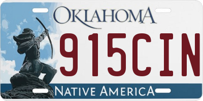 OK license plate 915CIN