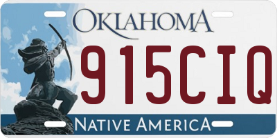 OK license plate 915CIQ