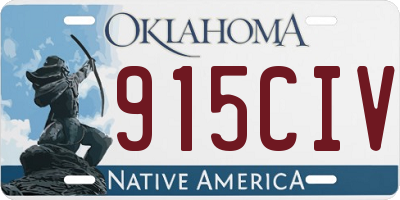 OK license plate 915CIV