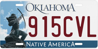 OK license plate 915CVL