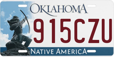 OK license plate 915CZU