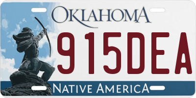 OK license plate 915DEA