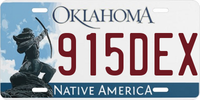 OK license plate 915DEX