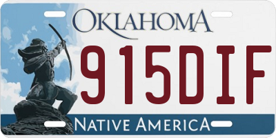 OK license plate 915DIF