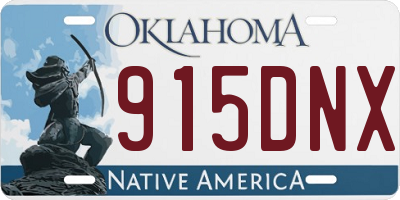 OK license plate 915DNX