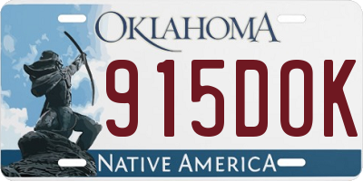 OK license plate 915DOK