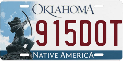 OK license plate 915DOT