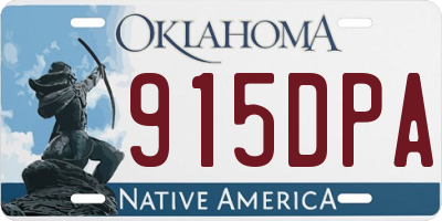 OK license plate 915DPA