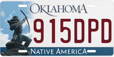 OK license plate 915DPD