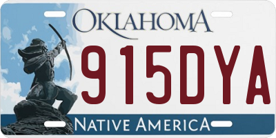OK license plate 915DYA