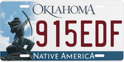 OK license plate 915EDF