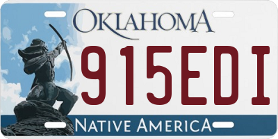 OK license plate 915EDI